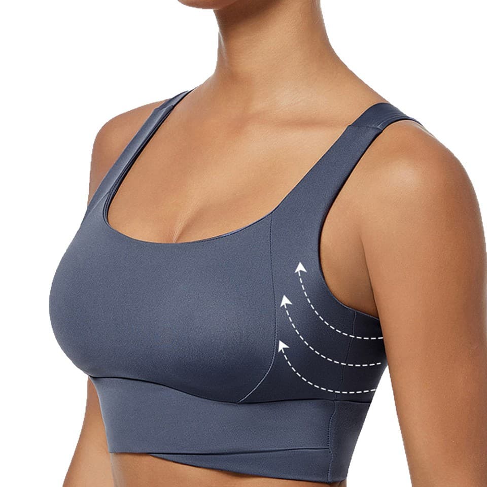 Cross-Border Sports Vest Women's Running Yoga Wireless Anti-Sag Seamless Pressure-Relief Fitness Sports Bra