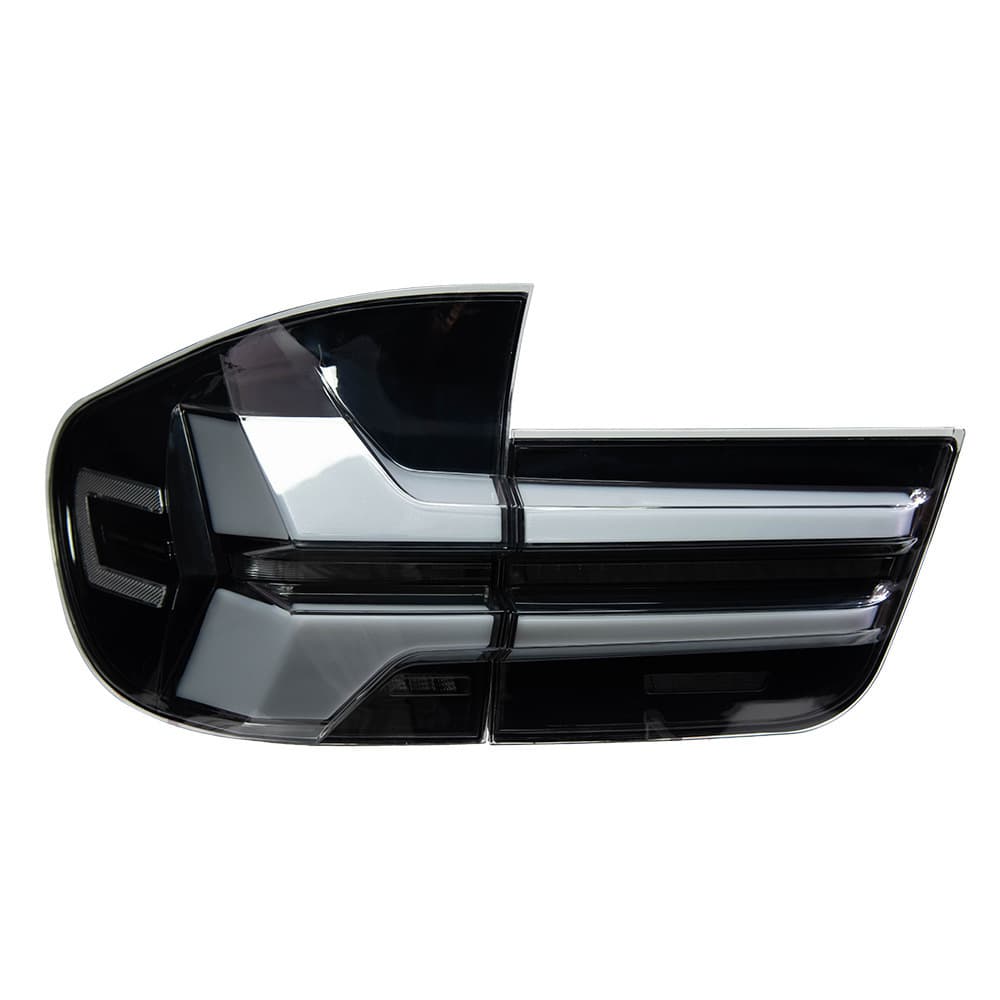 Compatible with 07-13 BMW X5 Tail Light Assembly E70 Modified Sequential Turn Signal Venom Black White New LED Tail Light