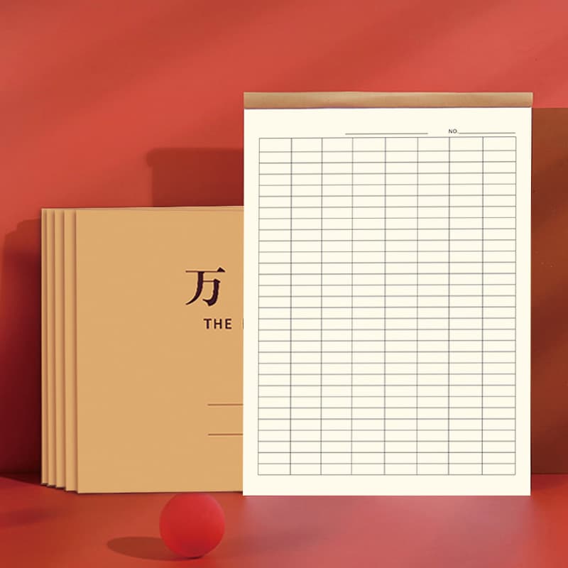 Thick universal form books, business accounting journals, registration logs, inventory records, work time tracking, refillable sheets for incoming/outgoing goods