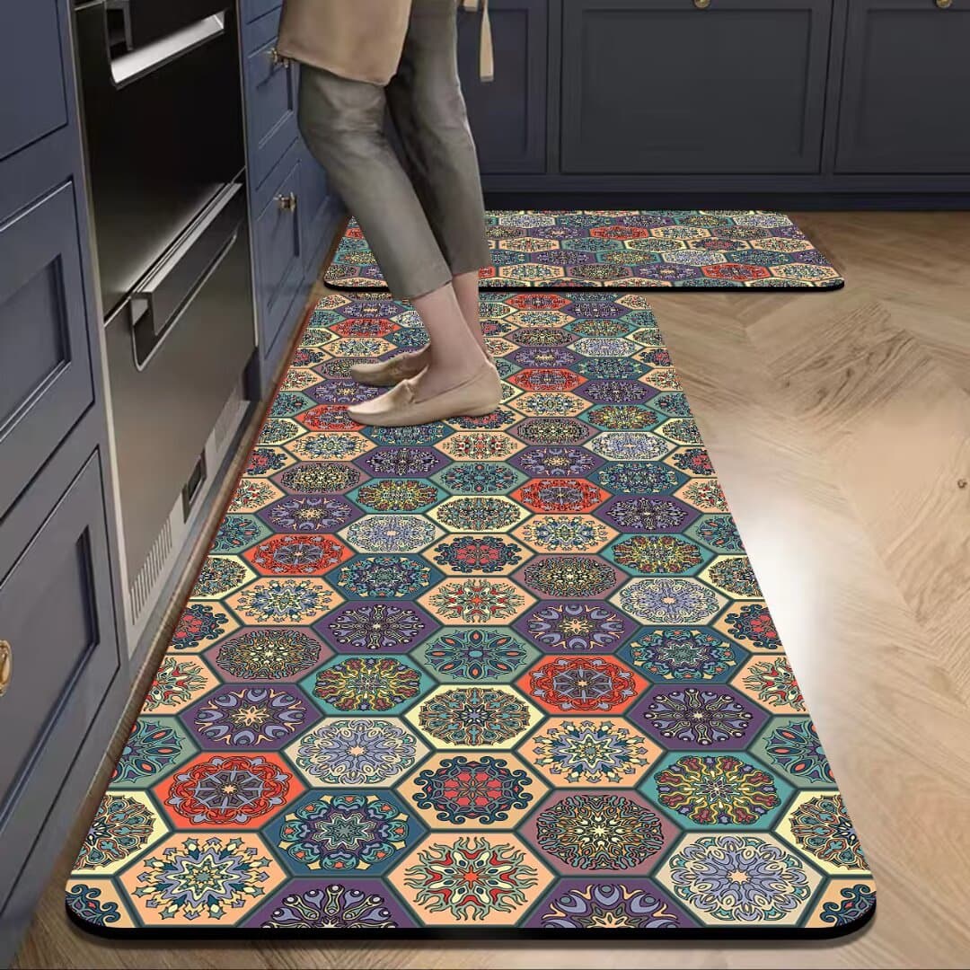 New Bohemian Kitchen Diatom Mud Floor Mat Bathroom Absorbent Mat Bathtub Mat Cross-border Drop Shipping