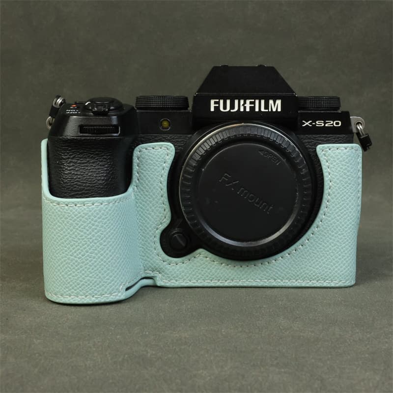 Fuji X-S20 Camera Leather Case Handle Base Half Cover Protective Shell Durable PU Material Neutral Style Home Storage