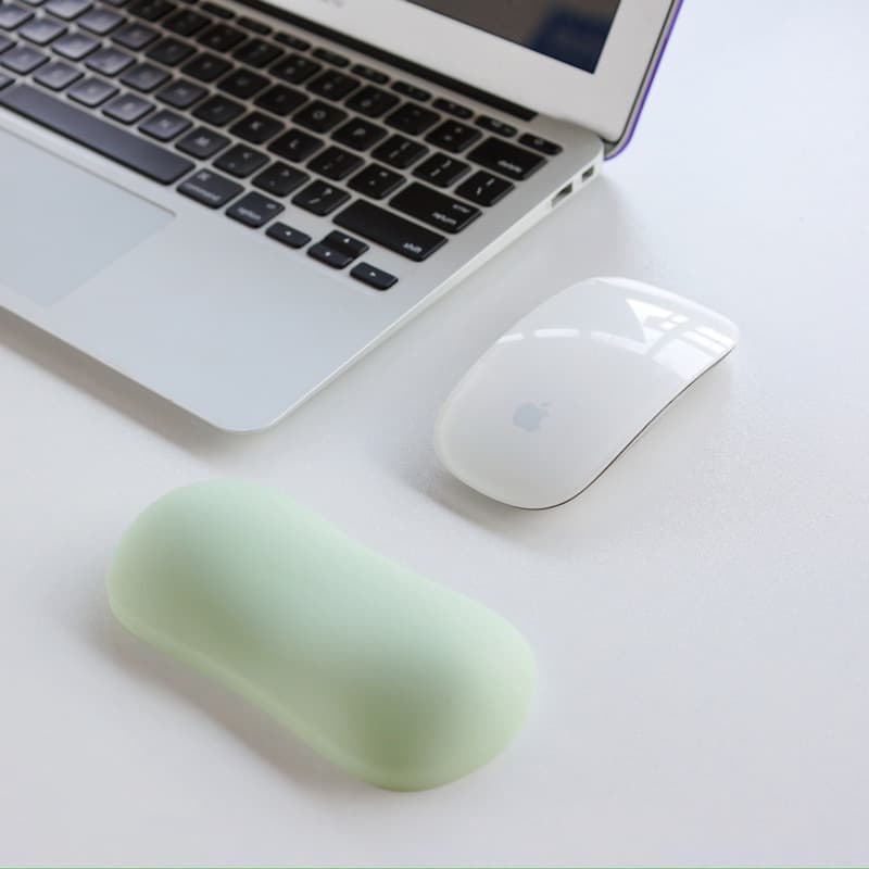 Simple Versatile All-Silicone Wrist Rest Office Mouse Pad, Fatigue Relief Hand Support Keyboard Rest Waterproof Wear-Resistant