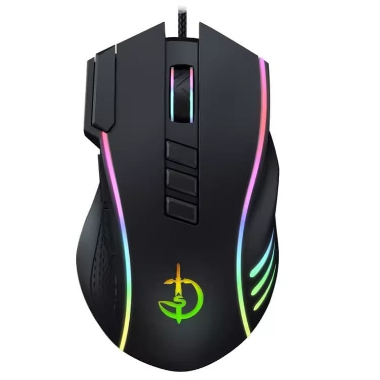 JianShengYiZu V90 Wired RGB Gaming Mouse with Macro Definition for Home, Internet Cafe, Desktop PC USB