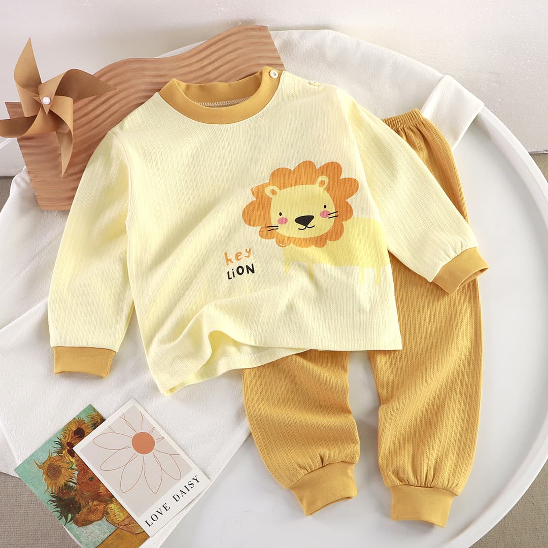 Children's Spring/Autumn Cotton Underwear Set, Boys and Girls Pajamas, Home Wear Wholesale