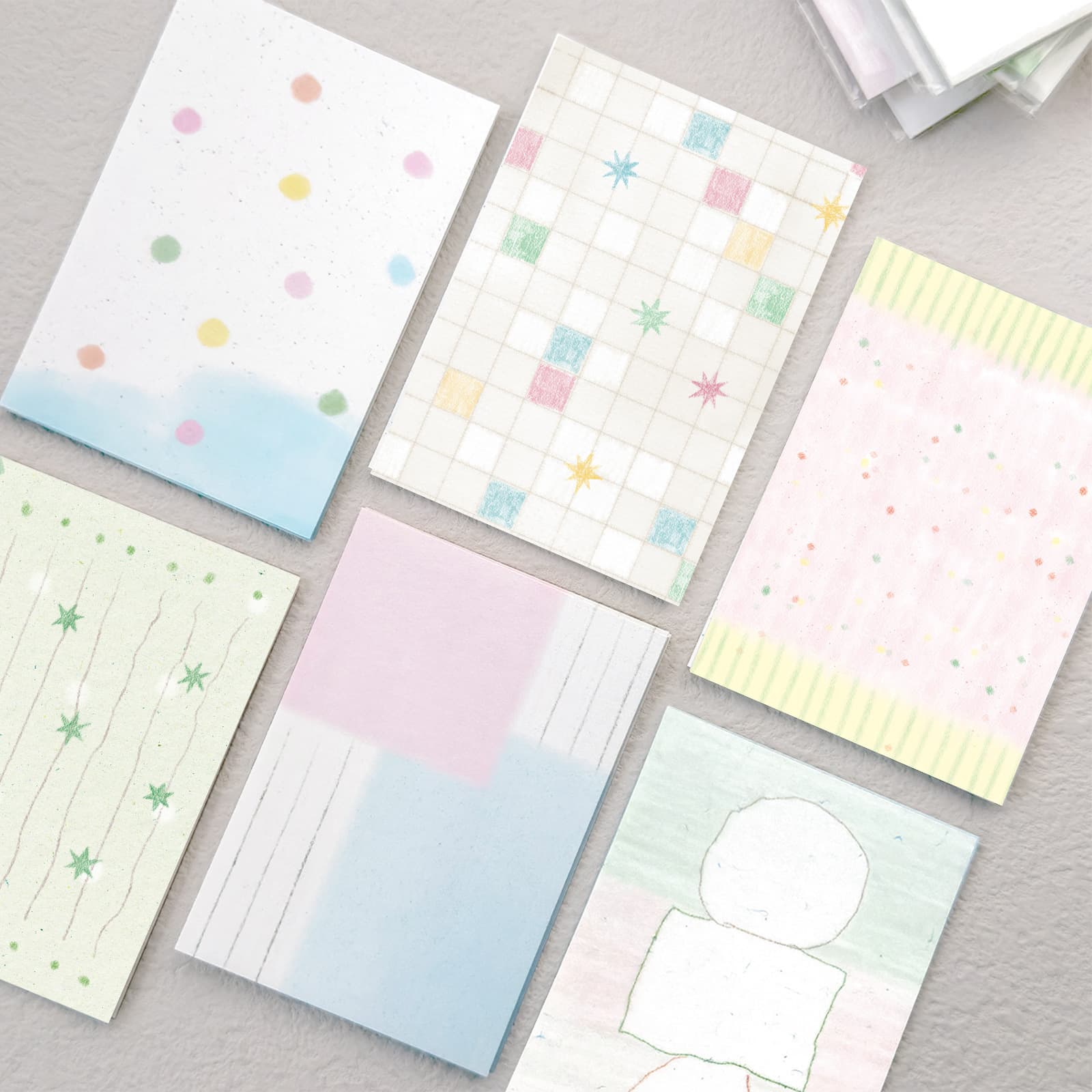 Jilv AGUGU Sea Salt Series - M5 Sticky Note Inserts, Salt-style Notebook Replacement Inserts, Message Sticky Notes