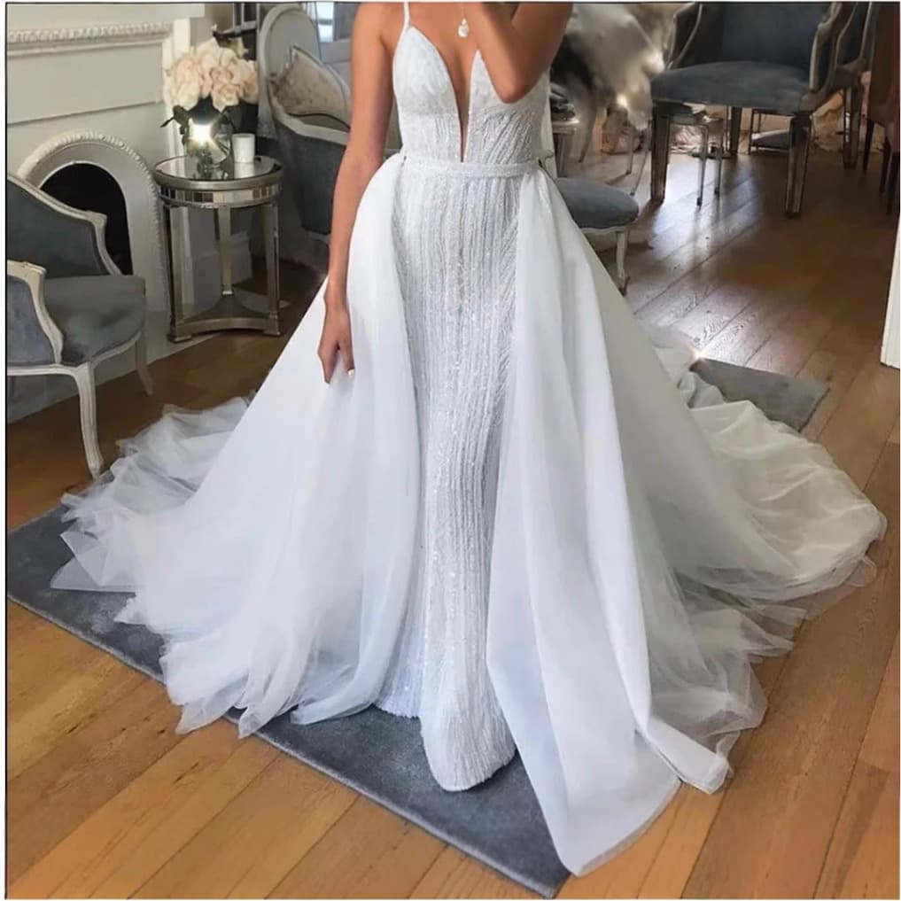New Export Cross-Border Detachable Train 5-Layer Tulle Wedding Dress Accessories Train for Wedding Runway Travel Photography Skirt