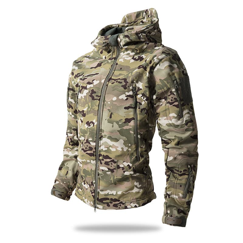 Outdoor colorful soft shell fleece multi-color optional men's and women's autumn and winter windproof and waterproof warm jacket mountaineering assault jacket