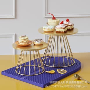 Dessert Plate Pastry Plate European Wedding Iron Cake Stand Cake Dessert Fruit Display Tray Tea Plate