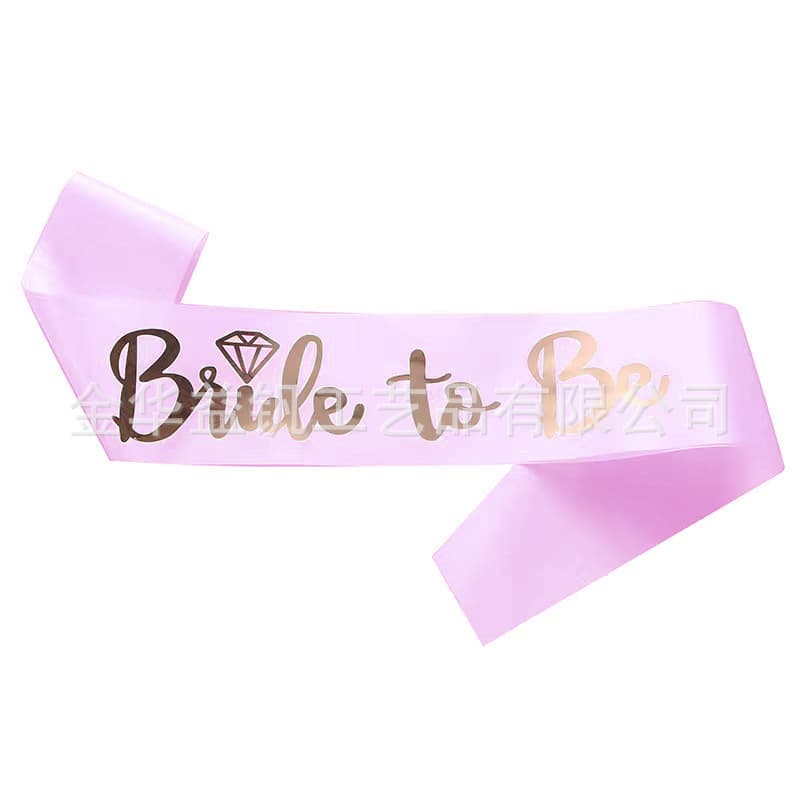 Bride to Be Rose Gold Sash for Bachelorette Party, Wedding Foil Bride Sash, Ceremony Ribbon