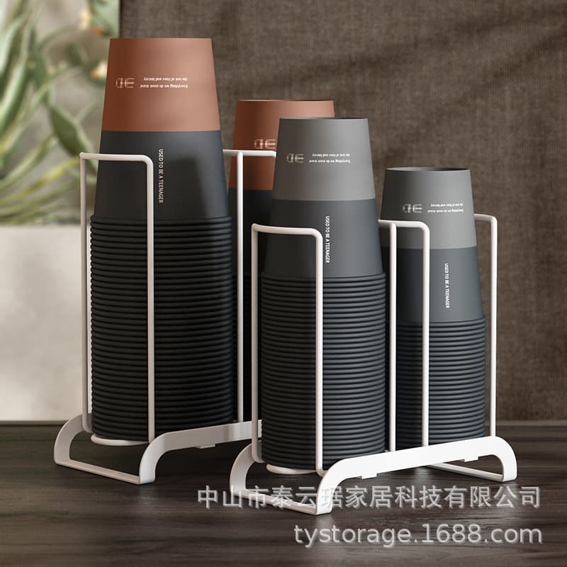 Trendy Creative Disposable Paper Cup Holder, Multi-functional Home Cup Dispenser for Coffee and Tea Cups