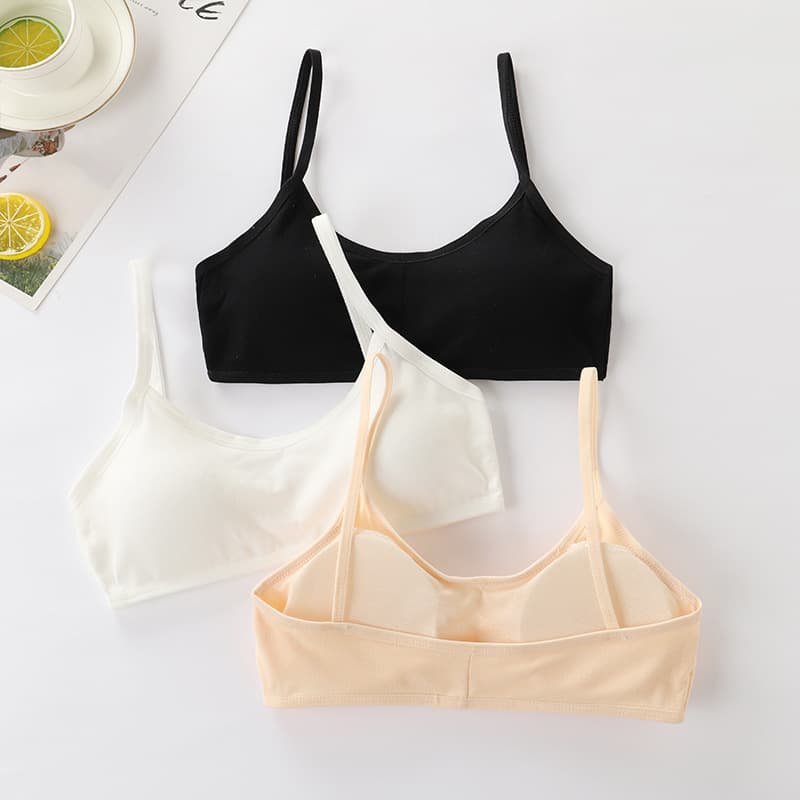 Girls' underwear, developmental stage, small vest, girls' middle and high school students, 12-16 years old, pure cotton, wire-free bra