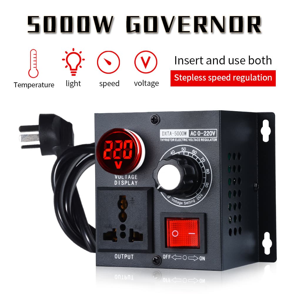 5000W Upgraded Version Fan, Induced Draft Fan, Blower, Exhaust Fan, Adjustable Speed Reducer for Hand Drill 220V
