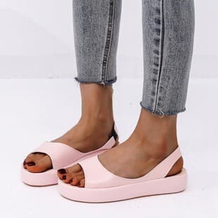 New Cross-Border Plus Size Flat Sandals for Women, Low Heel, Peep Toe, Fashion Thick Sole Women's Sandals for Wish Standalone Store