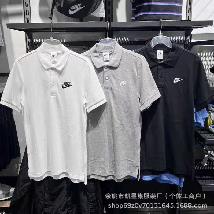 Cross-border dropshipping classic slash short-sleeve men's polo shirt, embroidered casual versatile stylish loose breathable men's top