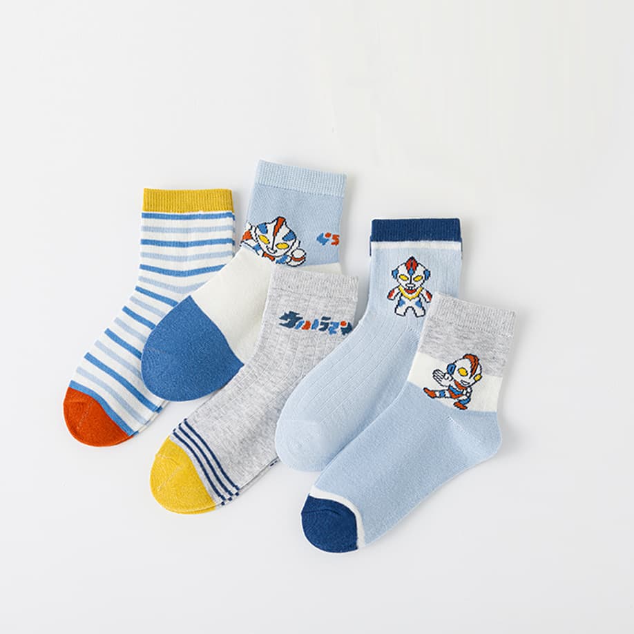 Six-fingered mouse children's socks boys and girls spring and summer cotton socks for older children and students in sports socks