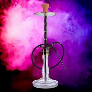 Cross-Border Supply New Single-Tube Set Glass Hookah Arabic Bar Large Water Pipe Shisha