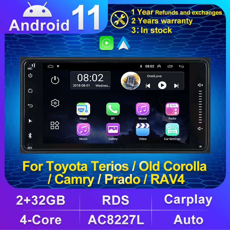 Compatible with Toyota Terios, Old Corolla, Camry, Toyota Universal Old Corolla Car Android Navigation