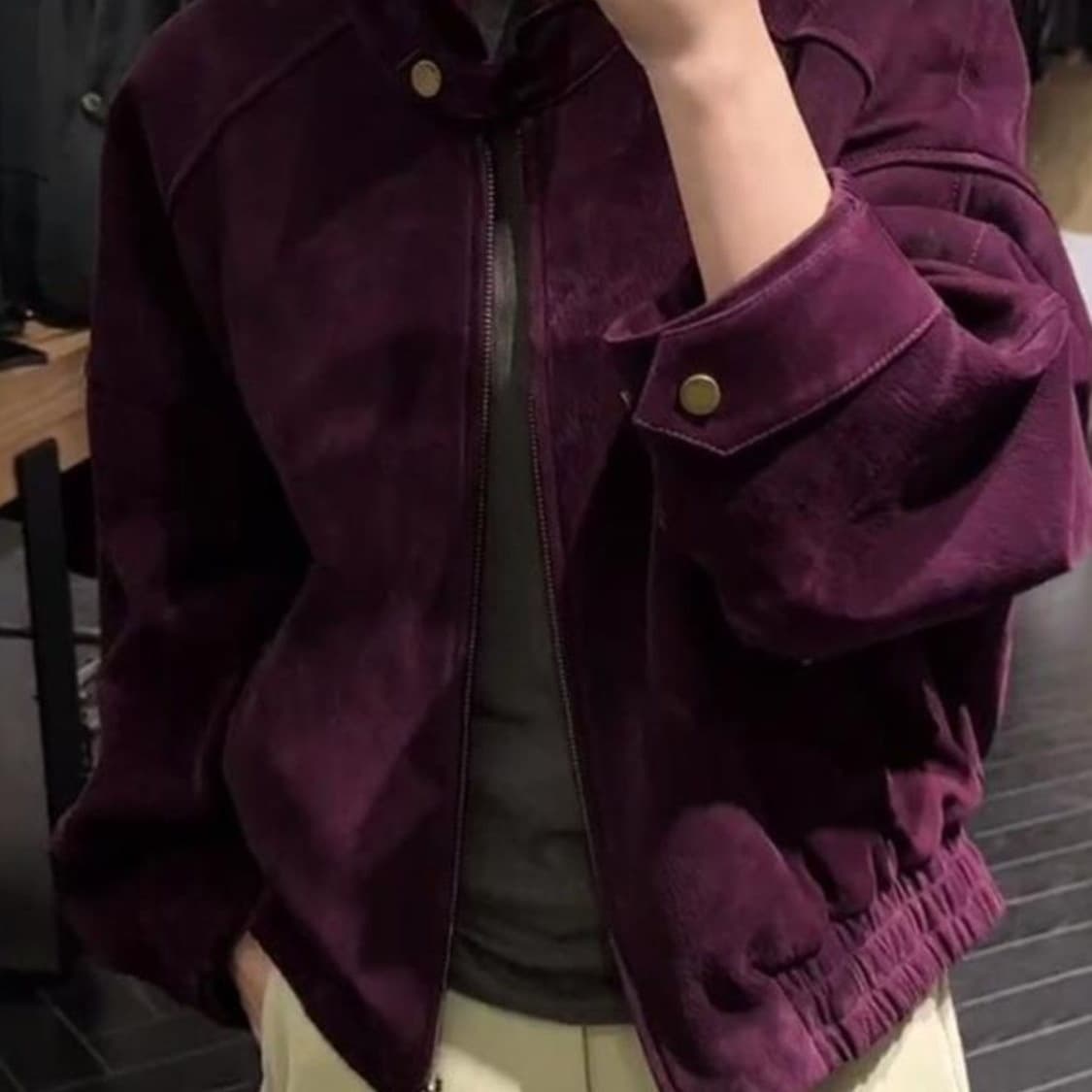 Brand Discount Steal: Stylish and Cool Korean Purple Short Jacket for Women Fall