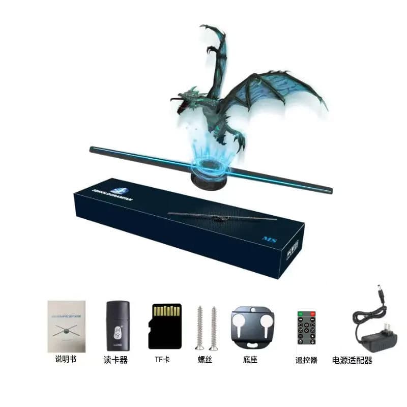 Cross-border 43CM Naked-eye 3D Holographic Fan 3D Projection Floating Aerial Imaging Stereoscopic Holographic Advertising Machine Startup