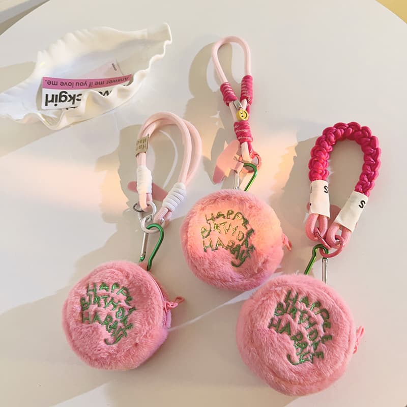Niche HAPP round mini coin purse mobile phone lanyard creative bag camera pendant pendant mobile phone case universal