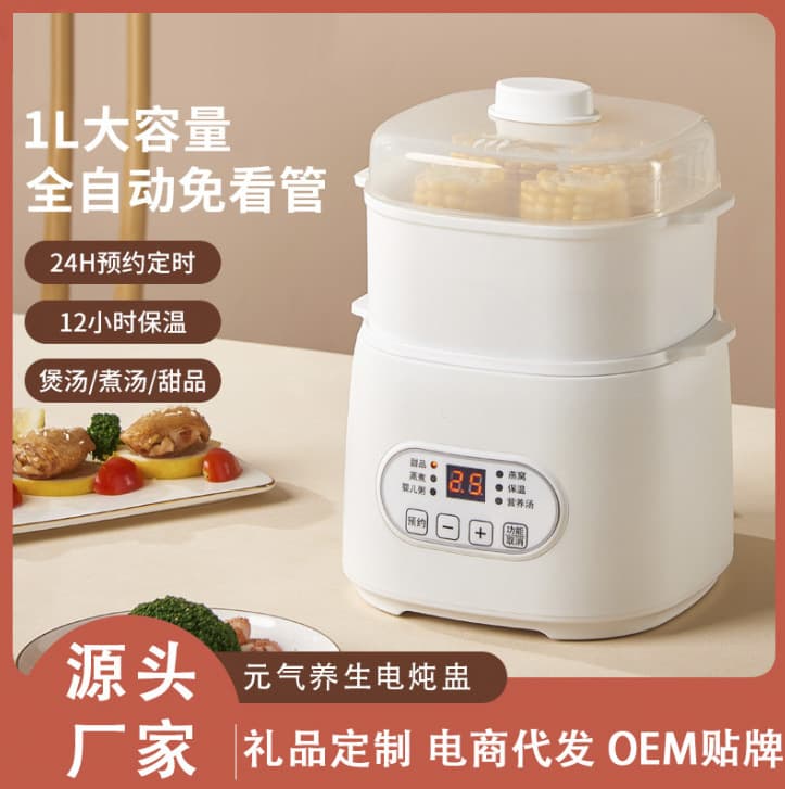 Fully Automatic Multi-functional Electric Stew Pot with Double Boiler, Mini Ceramic Health Pot for Home Use and Gifts