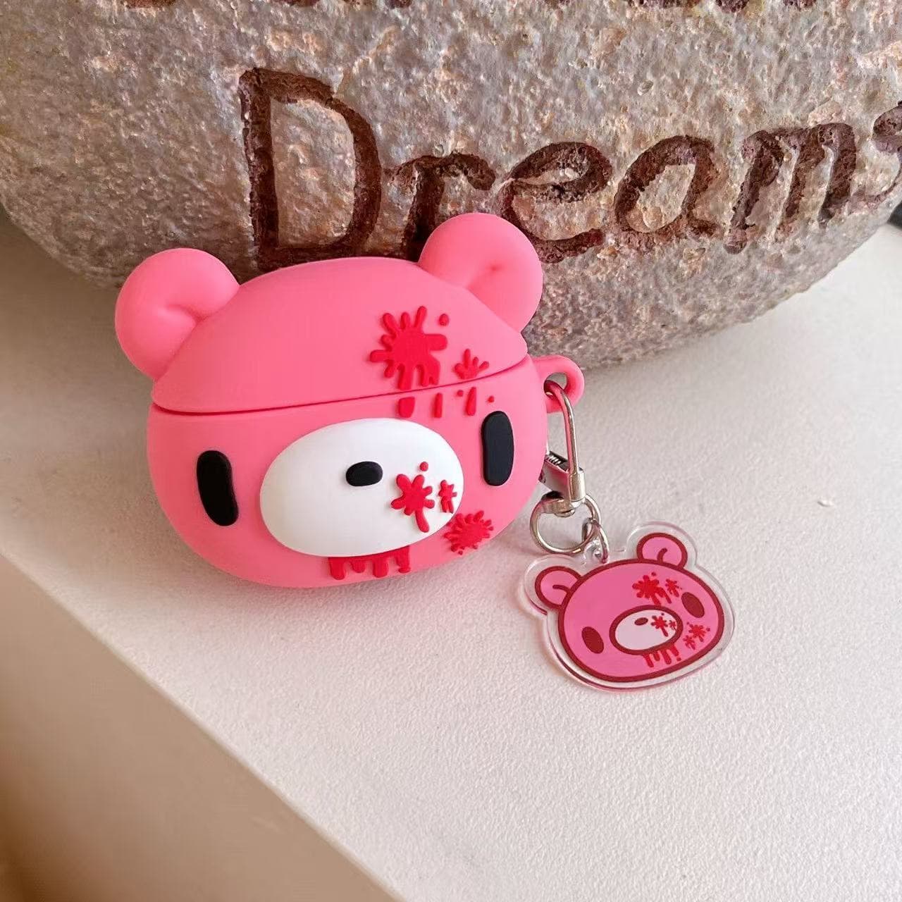 Cute Violent Bear AirPods Pro 2 / Pro 3 Apple Bluetooth Earphone Case AirPods 4th Generation Protective Cover