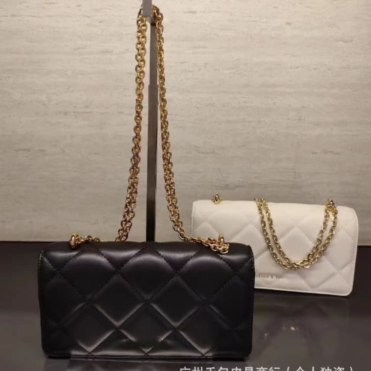 Spring and Summer Chanel-Style Oil Painting Quilted Chain Wallet Ck8-106685 Small Square Bag Women's Clutch Evening Bag