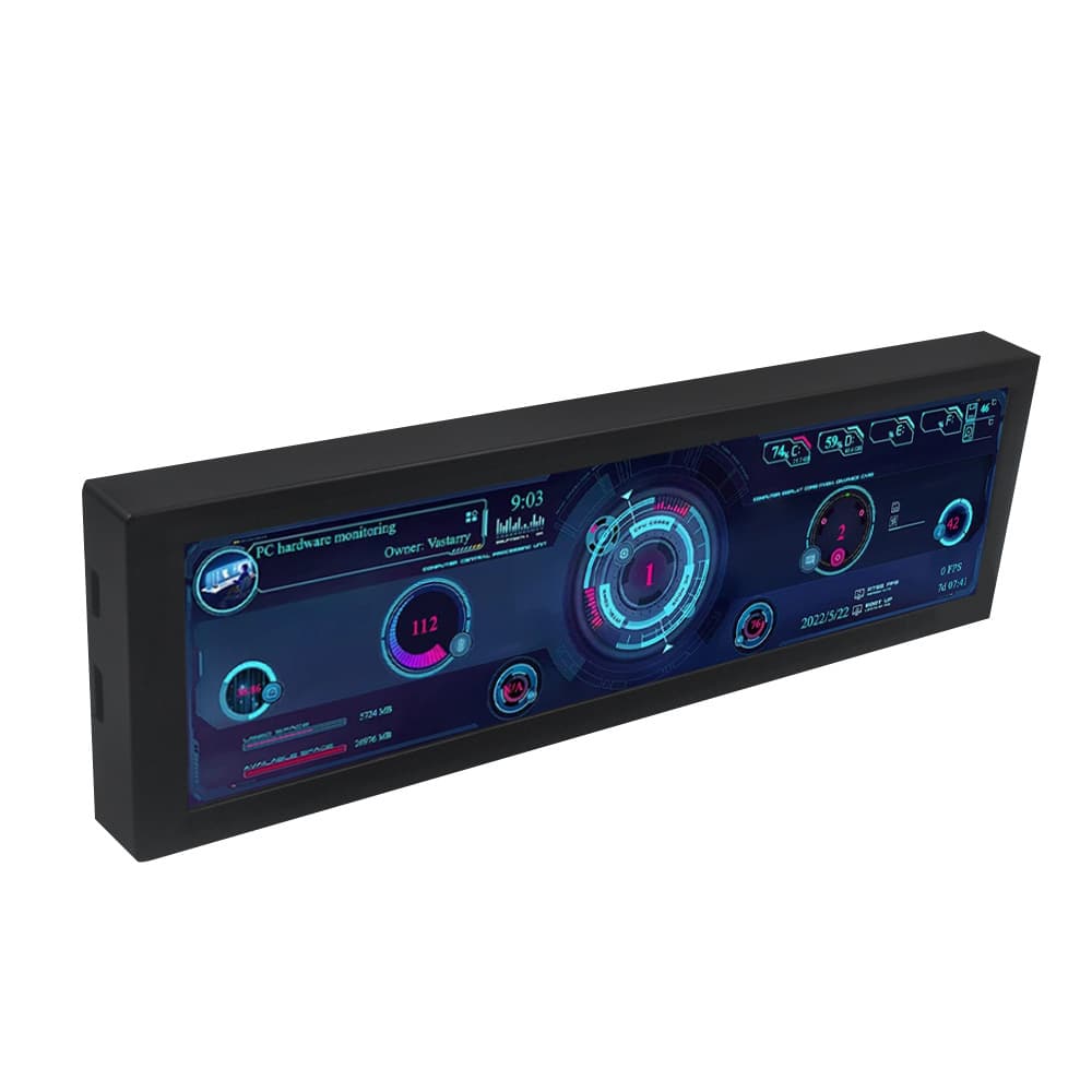 8.8-inch Bar-Type TFT Monitor HDMI AIDA64 Secondary Display USB PC Case DIY