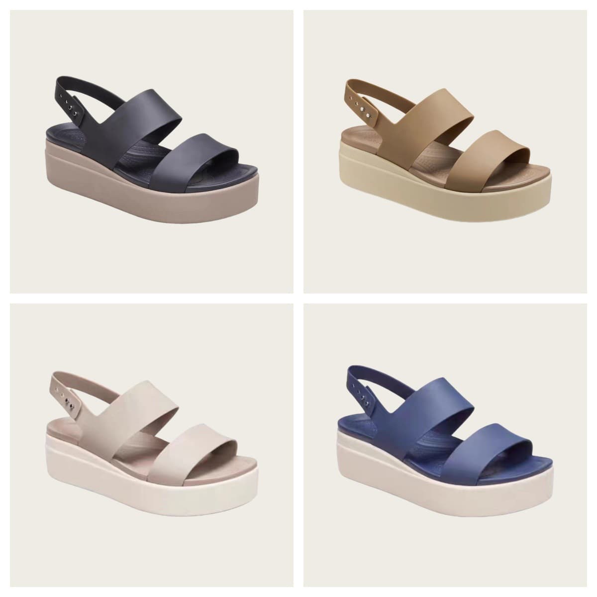 2025 New Women's Clog Heels Brooklyn Comfortable Lightweight Casual Thick Platform Slide Sandals