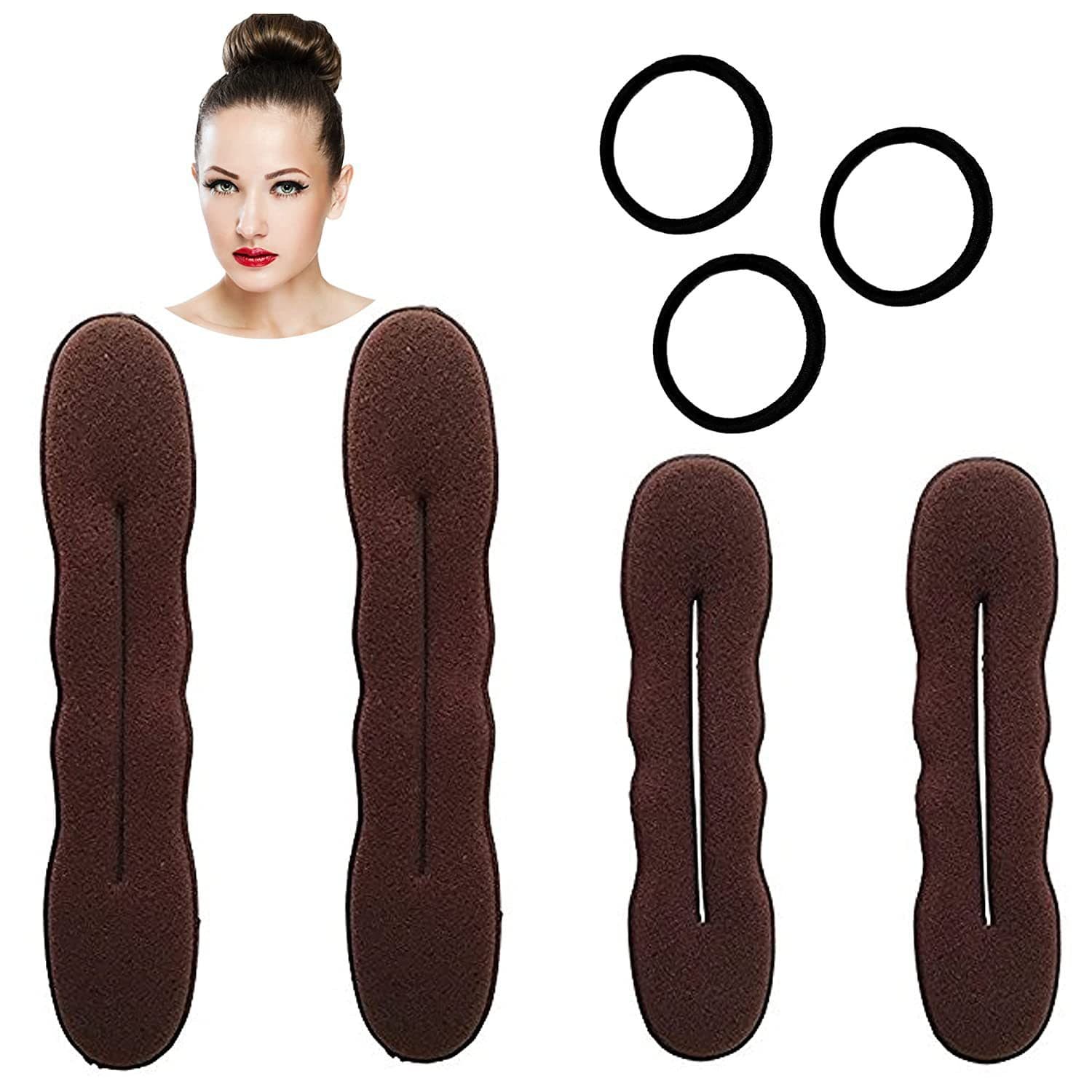 Hair Accessories Thickened Sponge Hair Bun Maker Hair Styling Tool Snap Hair Tie for Bun Hairstyle
