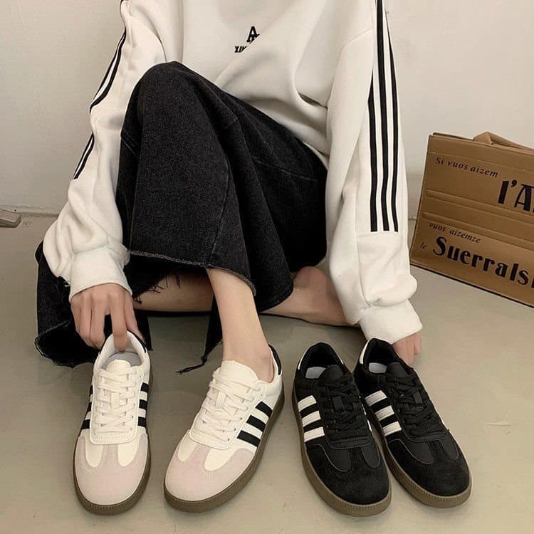 Flat White Sneakers for Women 2026 New Spring/Autumn Agam Retro German Training Shoes Casual Board Shoes Athletic Shoes