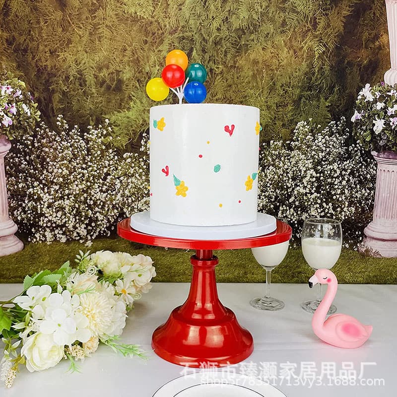Wedding Decoration Party Cake Tray Stand, Dessert Display High-Foot Tray, European Metal Cake Stand for Milk Tea Shop