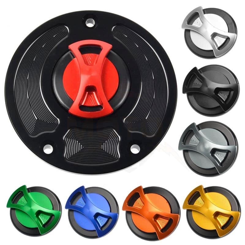 Compatible with Kawasaki ZX10R 06-17 ZX14R 12-17 ZZ1400 Modified Keyless Fuel Tank Cap Quick Release Filler