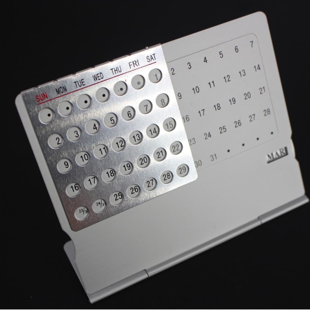 Aluminum Calendar Card Frame Office Daily Necessities Calendar