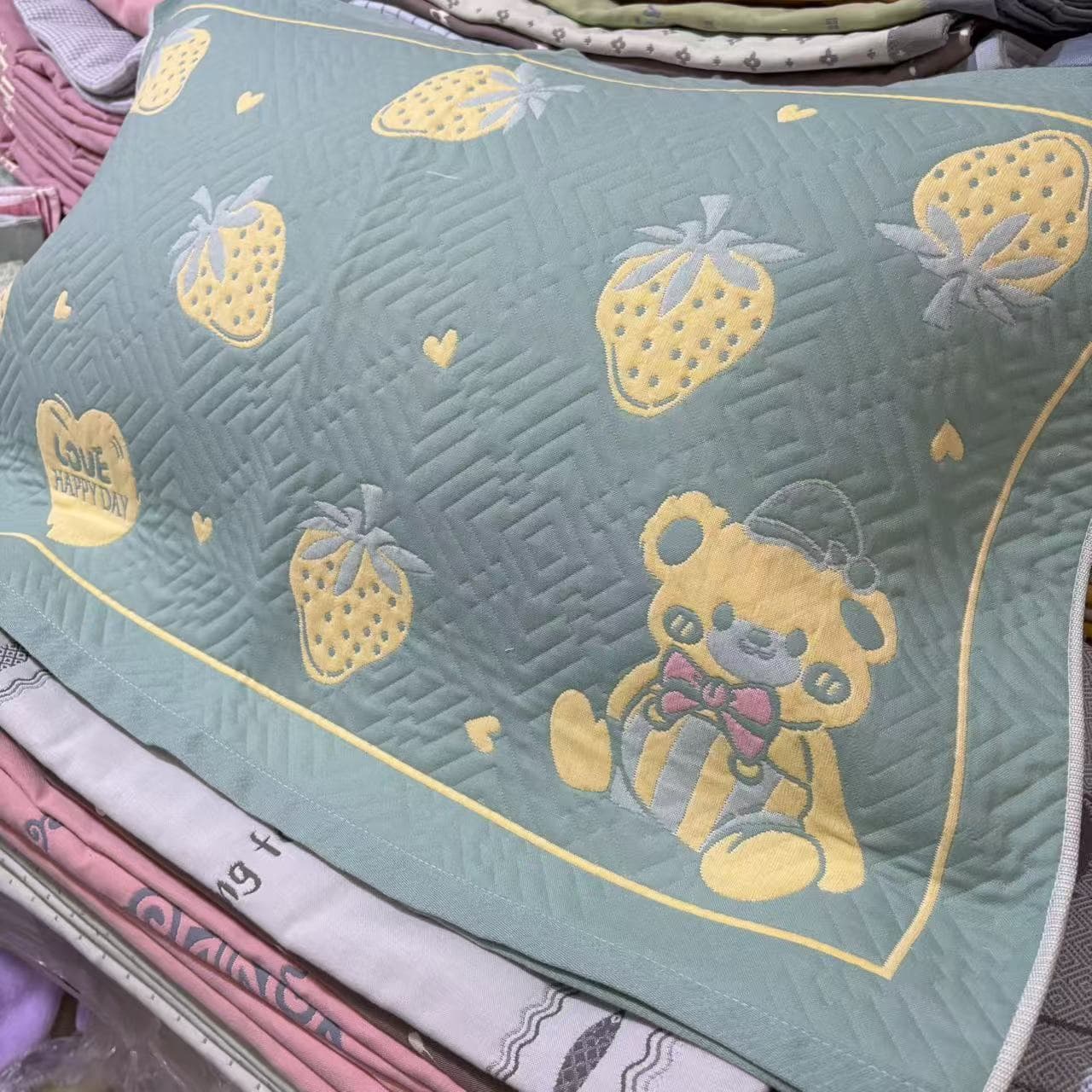 1 Pair Encrypted Pillow Cover Wholesale Breathable Sweat-Absorbent Home Pillow Cover Souvenir Return Gift Pillow Cover