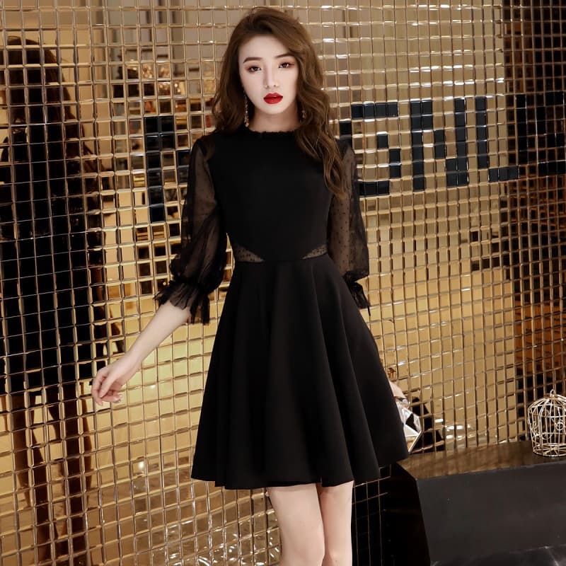 Black Hepburn-style Dress 2026 New Autumn Everyday Wear Women's Elegant Little Dress Banquet Gown