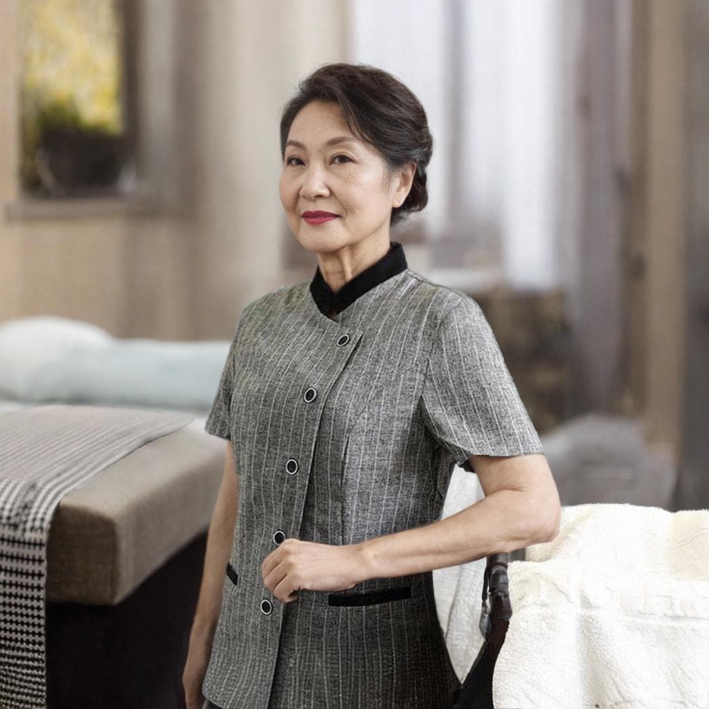 Hotel cleaning lady's work clothes short-sleeved female guest room hotel property hospital cleaning work clothes summer men's