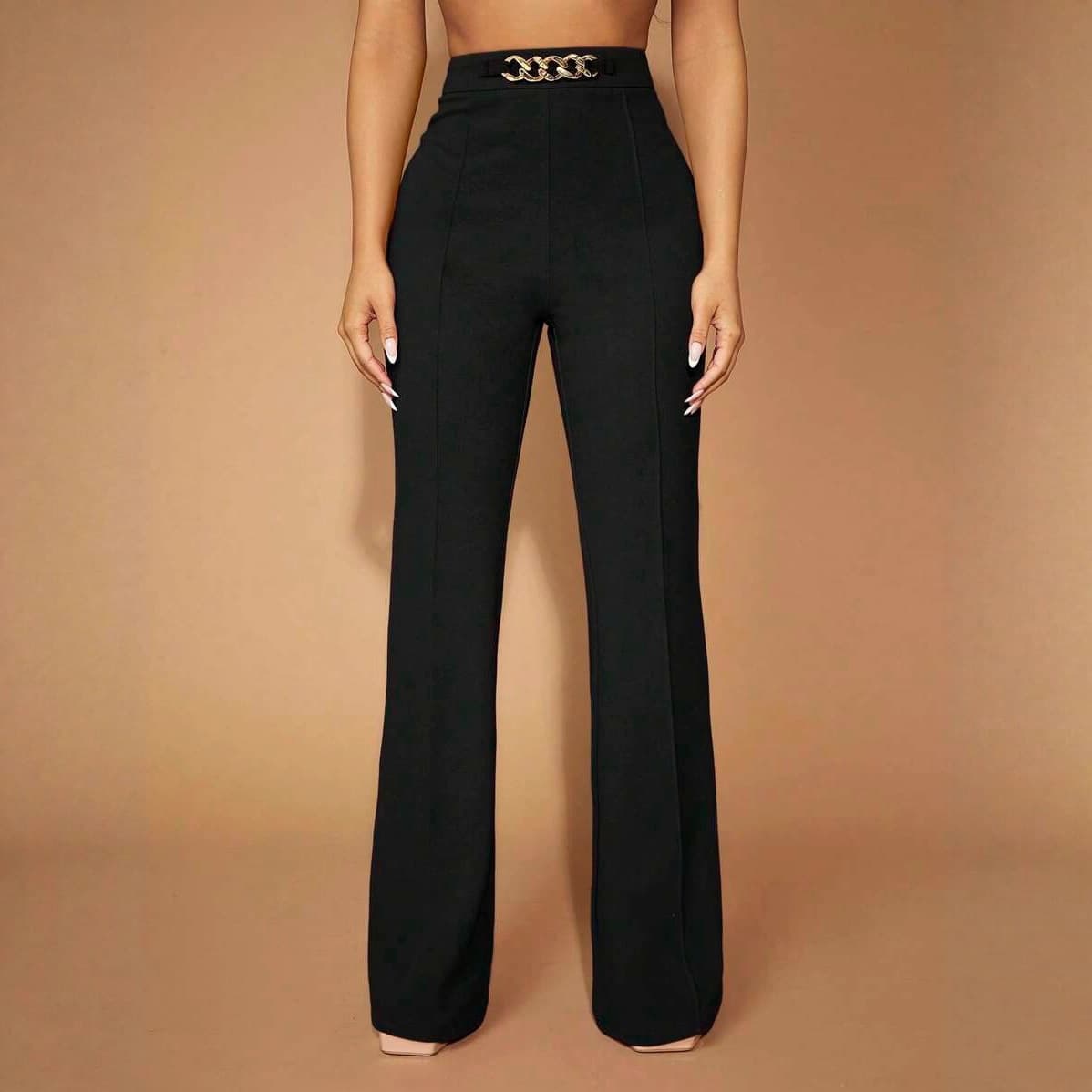 Cross-border Europe and America High-waist Patchwork Elegant Wide-leg Long Pants Business Formal Suit Trousers Fashion Slim Straight-leg Pants for Women