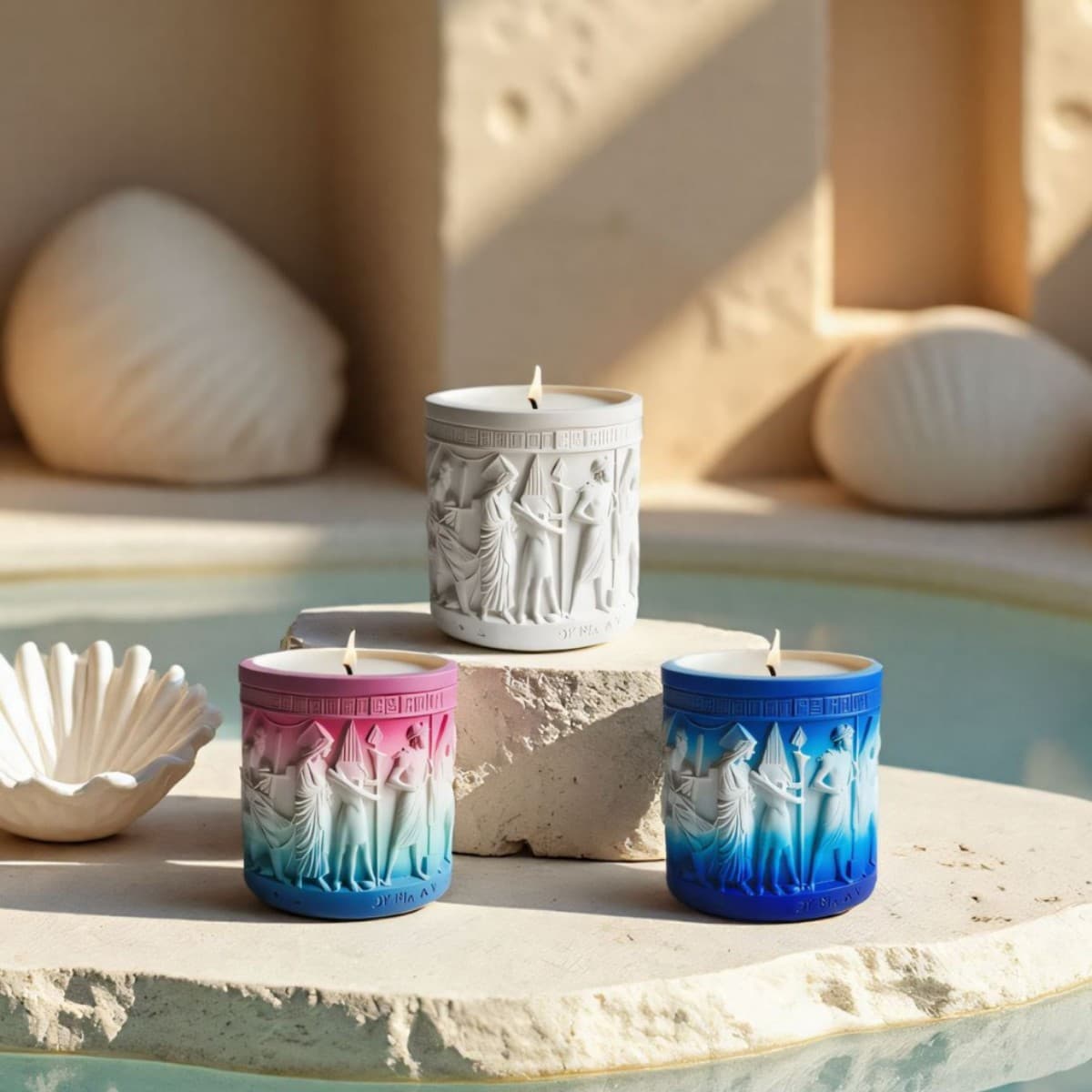 Lexin Gypsum Aromatherapy Cup Aromatherapy Stone Candle Container Battle of Hastings Candle Cup Ornaments Exclusively Available Cross-Border