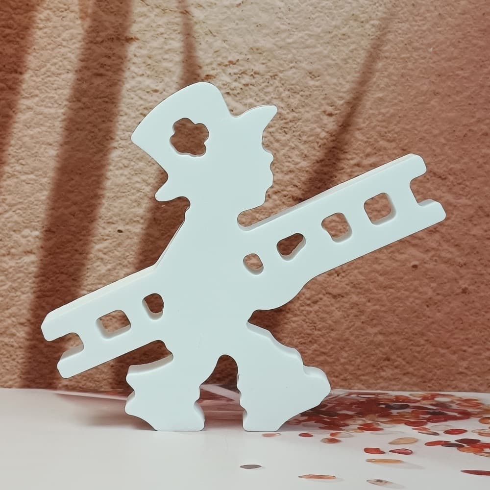 S1566 Chimney Sweep Ornament Candle Holder Plaster Mold DIY Silicone Mold