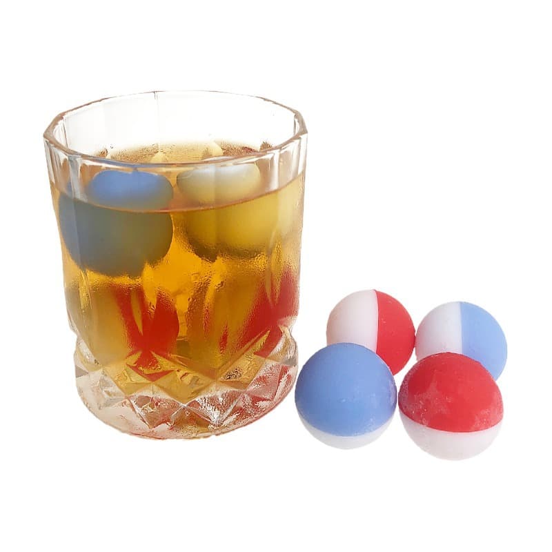 Stainless Steel Plastic Silicone Juice Whiskey Red Wine Anti-Collision Anti-Break Cup Ice Stones Quick Freeze Ice Cubes Ice Spheres Pellets