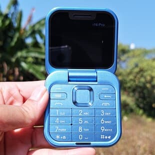 Cross-border i16 Pro Dual SIM Mini Keypad Phone, Non-smart GSM Camera Google Foldable Flip Small Phone