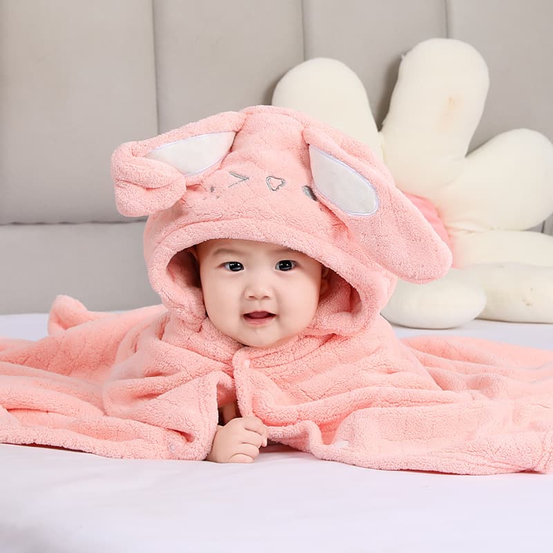 Cartoon Baby Bath Towel Cape Baby Swaddle Baby Blanket Elephant Bathrobe Thickened Absorbent Four Seasons Easy Dry