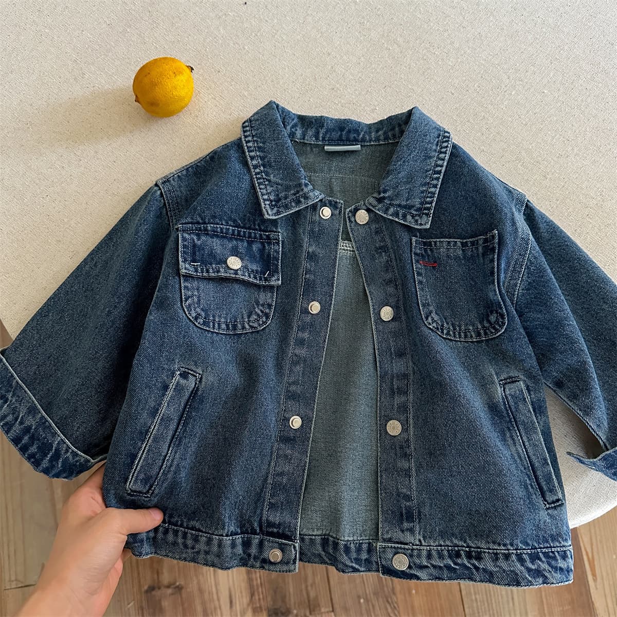 Tian Xiaosi children's denim shirt autumn boys Japanese label casual jacket baby children's spring and autumn shirt big children's jacket