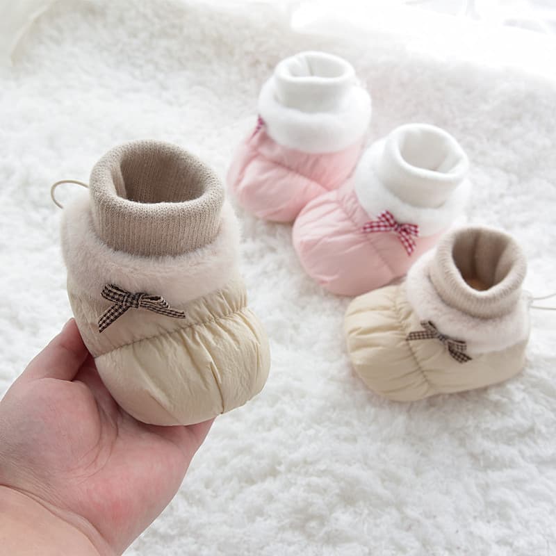 2025 Winter Baby Shoes, Fleece-lined, Thick, Warm, Toddler Cotton Shoes, Girls' Sock Shoes, Anti-slip, Dropshipping Available