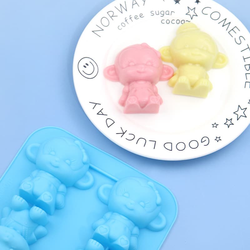 Wholesale 4-Piece Zodiac Monkey Silicone Soap Mold, Cake Mold, Cold Process Soap Mold, Aromatherapy Mold, Plaster Mold