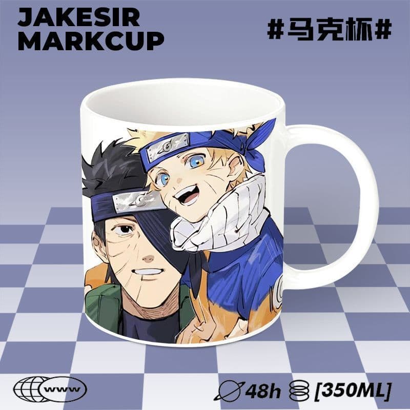 Naruto Anime Ceramic Water Drinking Cup High Aesthetic Value Office Desktop Decoration Coffee Cup for Women Universal Style