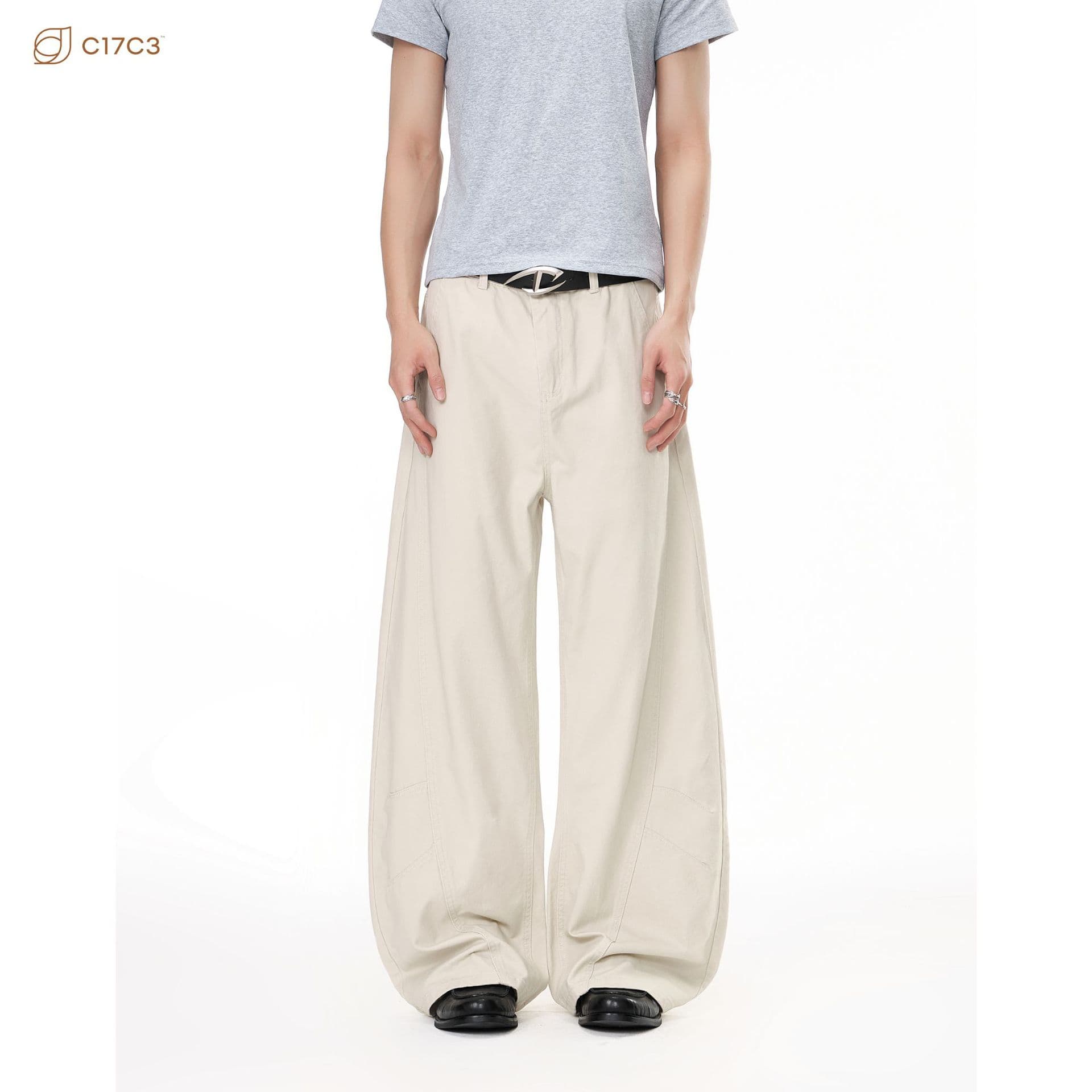 2026 Four Seasons Hot Sale JTW Men's and Women's American Wide-Leg Curved Blade Baggy Unisex Casual Pants Minimalist Drape Trousers
