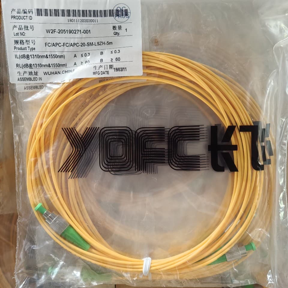 5 meters long FC/APC-FC/APC jumper pigtail YOFC brand for China Radio and Television