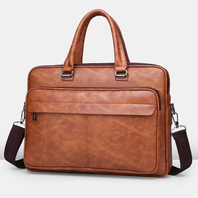 Men's Handbag New Minimalist Business Briefcase Large Capacity Foreign Trade Export Jeep Men's Bag Single Shoulder Crossbody Bag